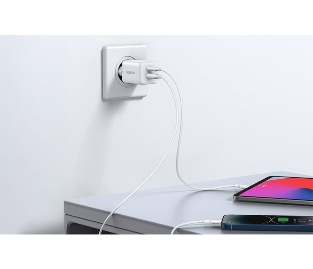 UGREEN Ładowarka sieciowa X514 USB + USB-C GaN 20W biała - 1513579 - zdjęcie 5